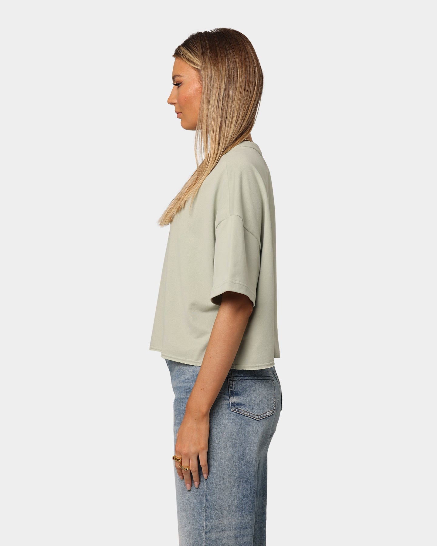 Puma Women's Classic Raw Edge Crew T-Shirt Desert Sage