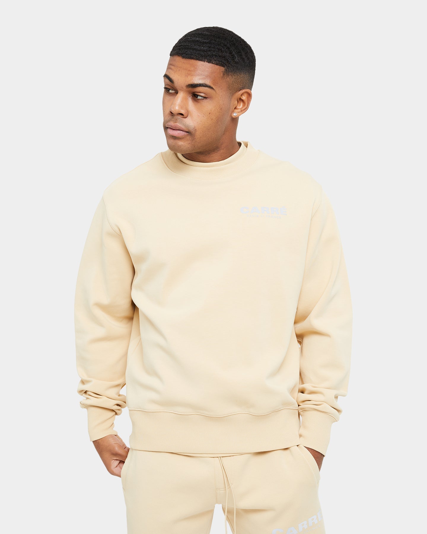 Carre Premium Motion Crewneck Cappuccino/Grey