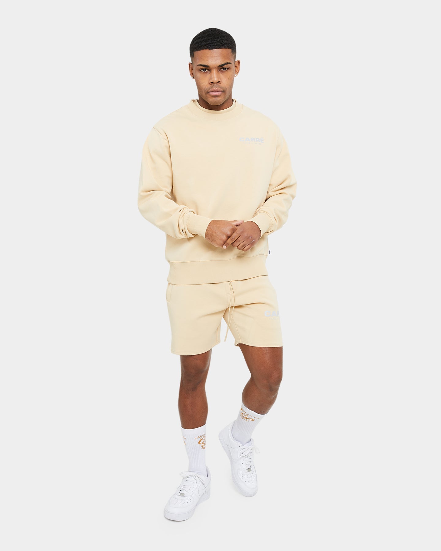 Carre Premium Motion Crewneck Cappuccino/Grey