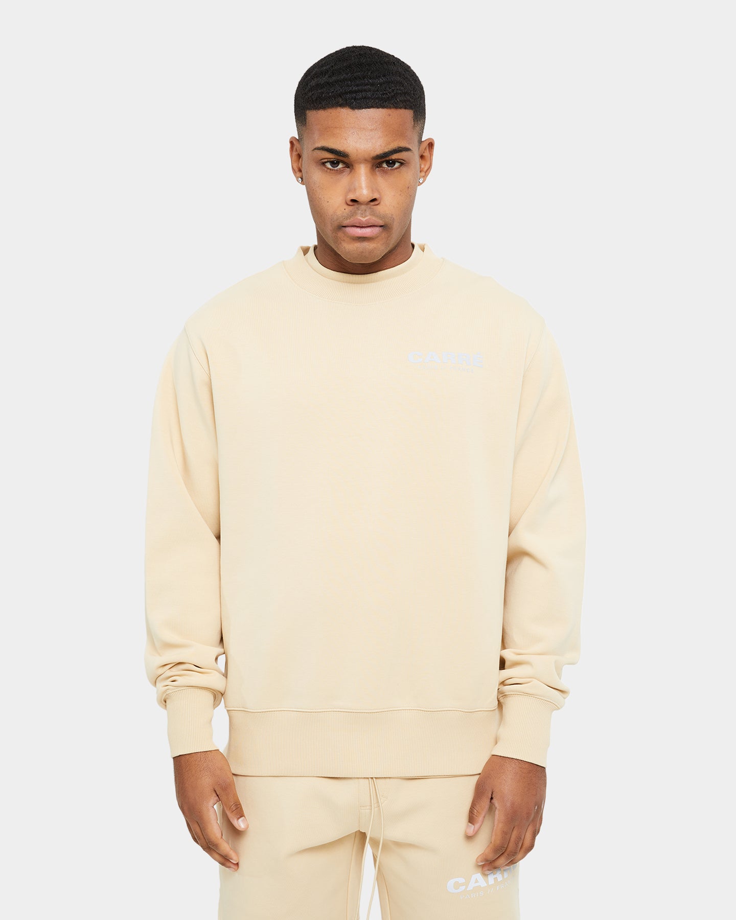 Carre Premium Motion Crewneck Cappuccino/Grey