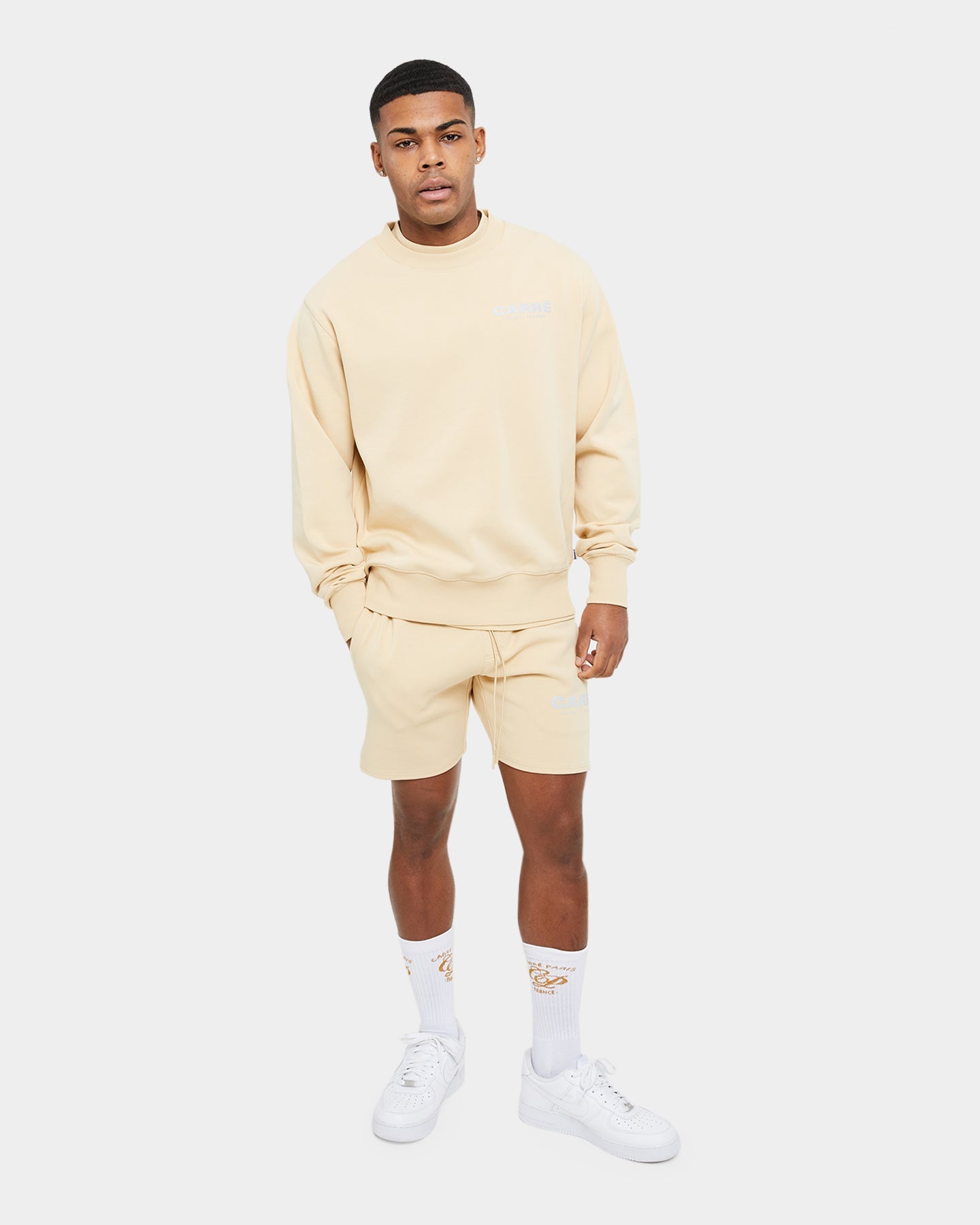 Carre Premium Motion Crewneck Cappuccino/Grey