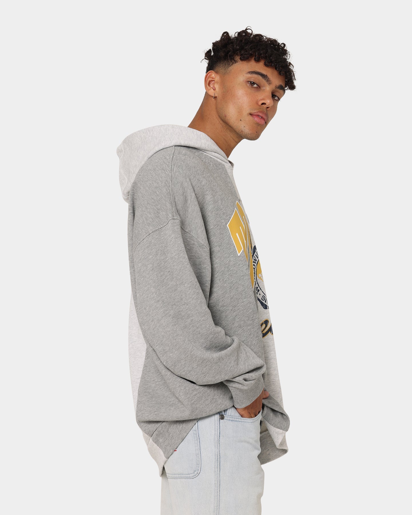 Tommy Jeans Archive Cut And Sew Hoodie Silver Grey Heather