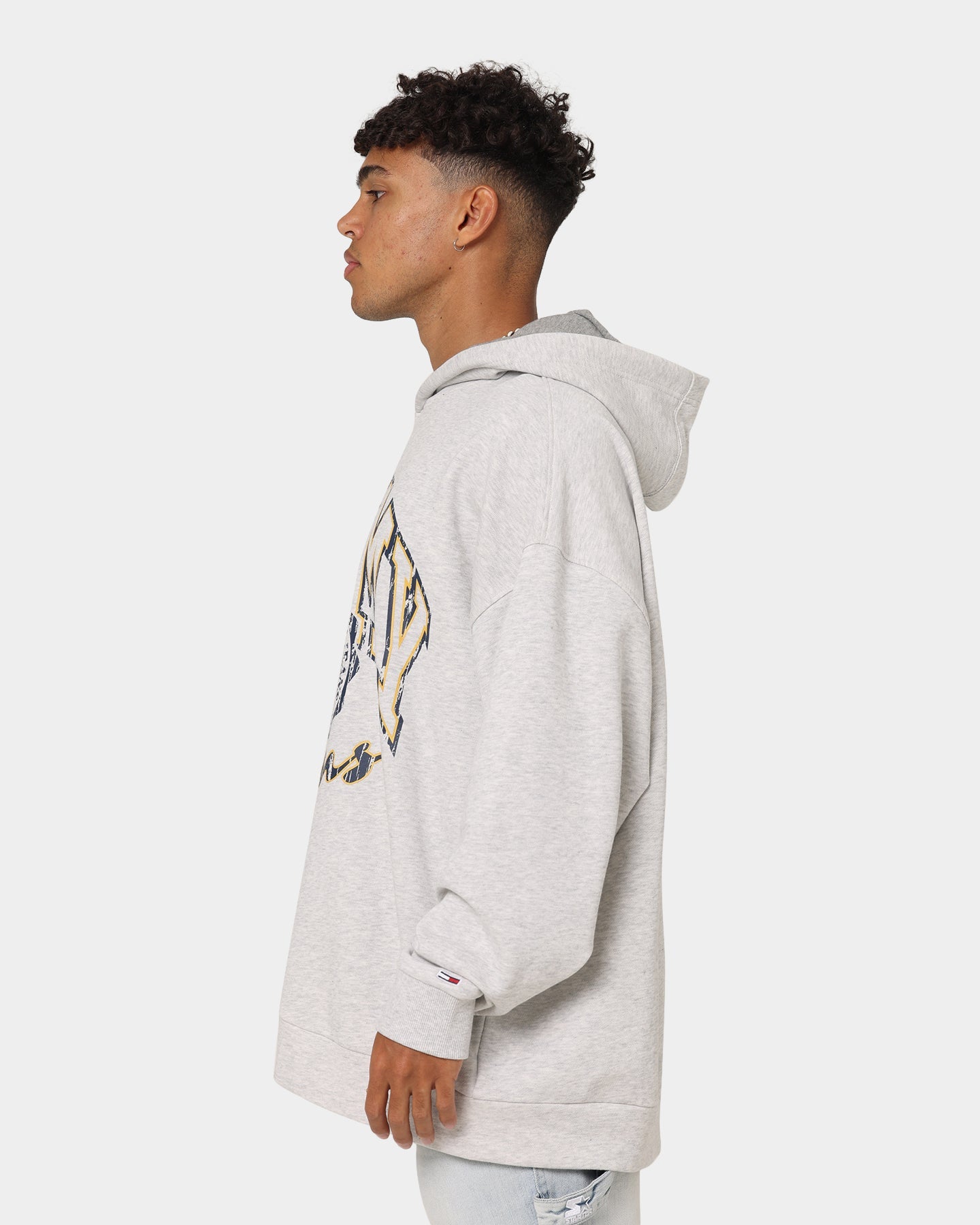 Tommy Jeans Archive Cut And Sew Hoodie Silver Grey Heather