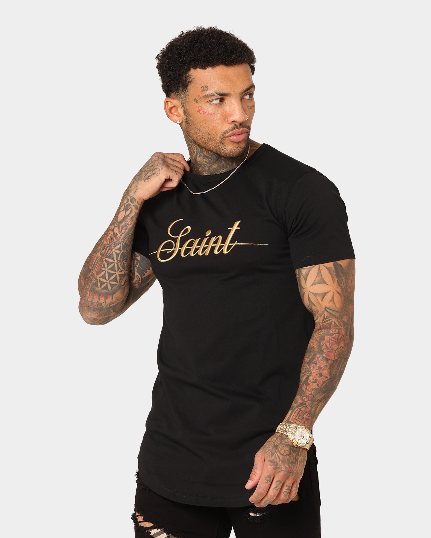 Saint Morta Saviour El Duplo T-Shirt Black/Gold