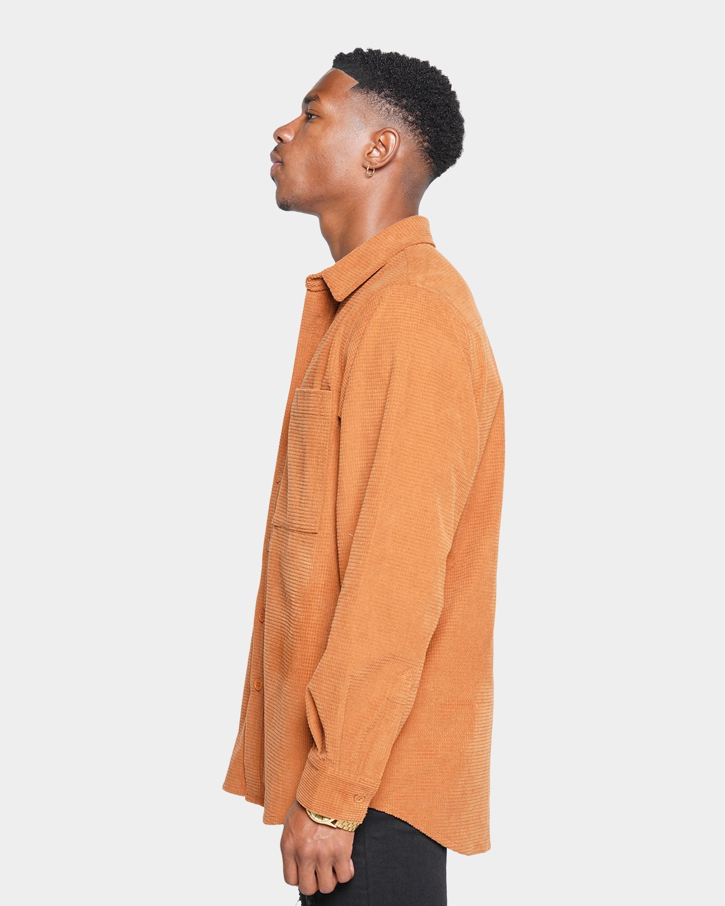 XXIII Nikolay Corduroy Button-Up Shirt Tan