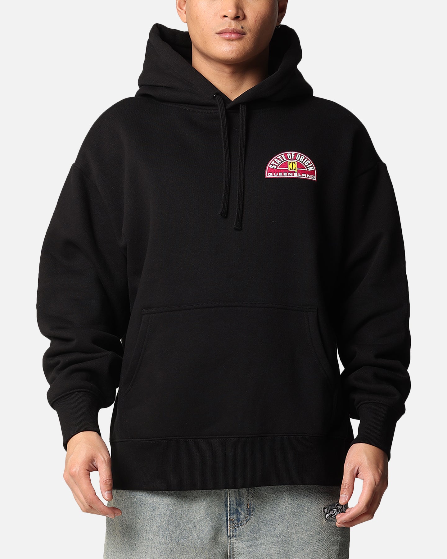 Queensland Ruby League State Of Origin 1995 Winners Hoodie Faded Black