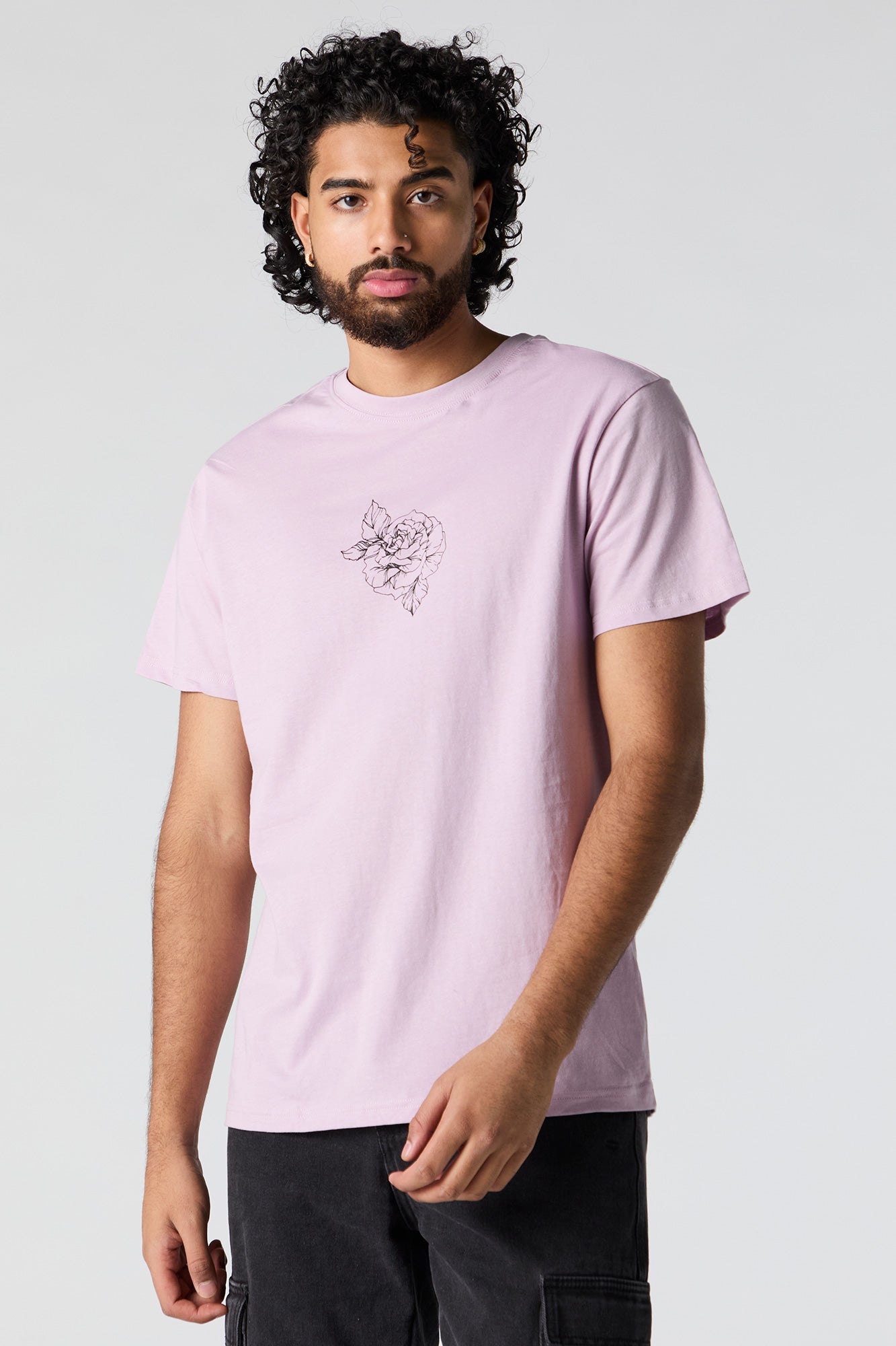 T-shirt à imprimé Purple Rose