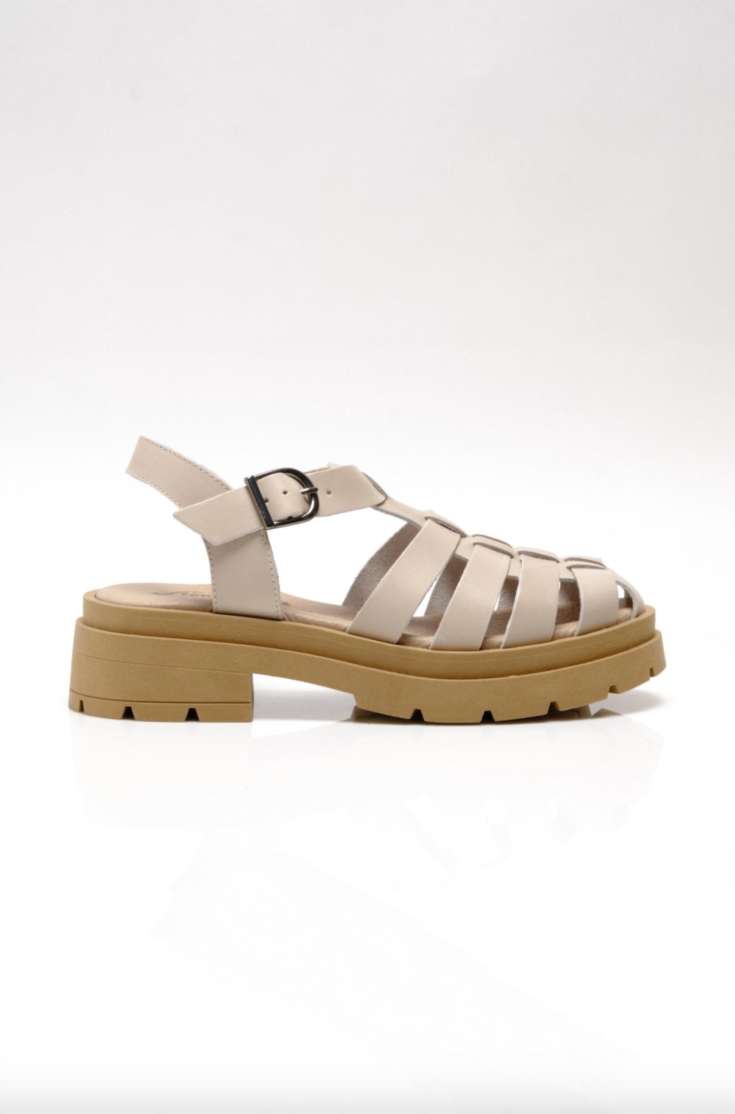 Delaney Fisherman Platform Sandal In Natural Sand