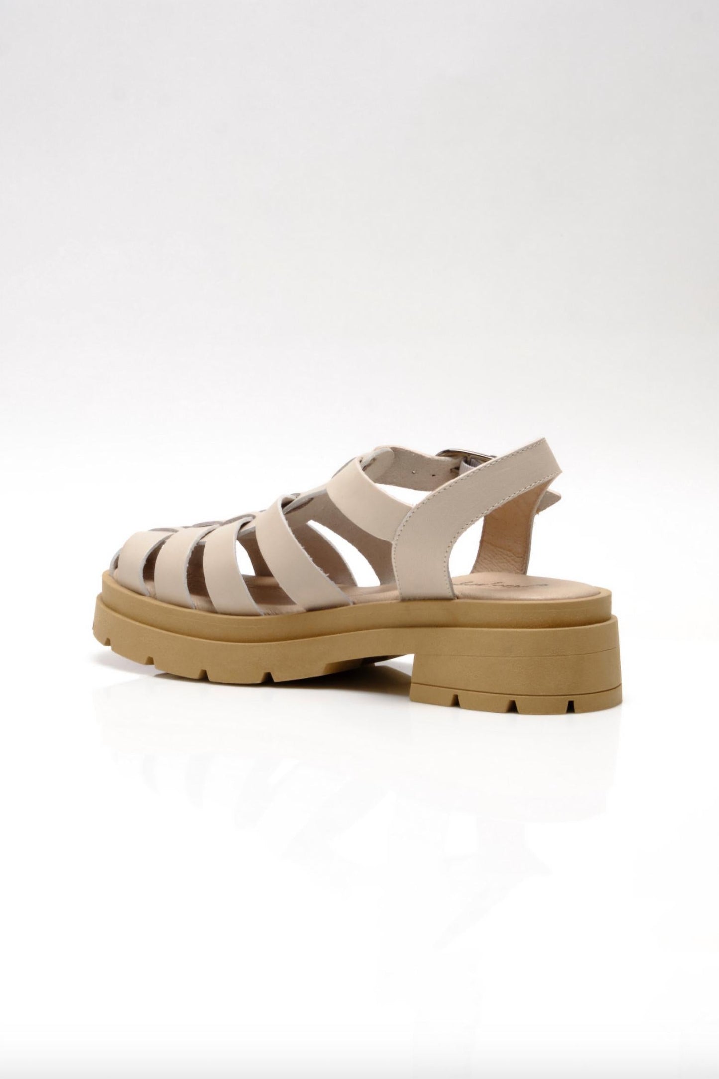 Delaney Fisherman Platform Sandal In Natural Sand