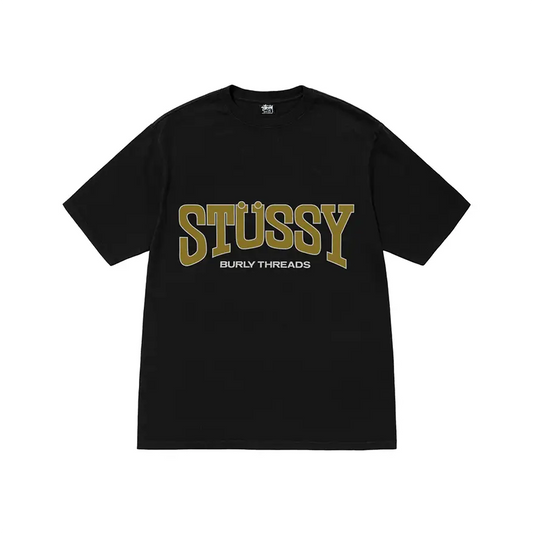 Stüssy Burly Threads Pigment Dyed Tee Shirt - Black