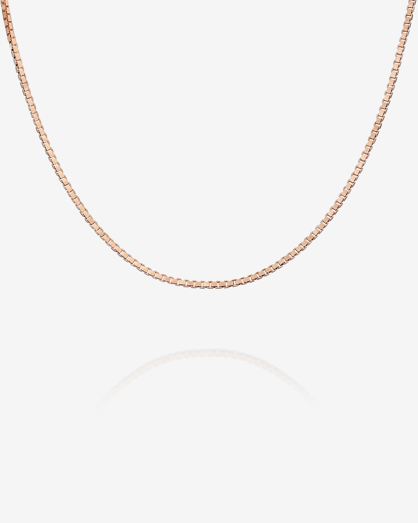 Stackable Mini Square Box Chain Necklace