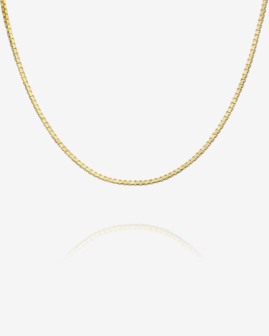 Stackable Mini Square Box Chain Necklace