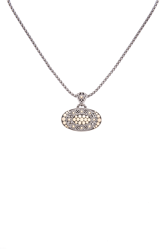 Dot Oval Pendant Necklace