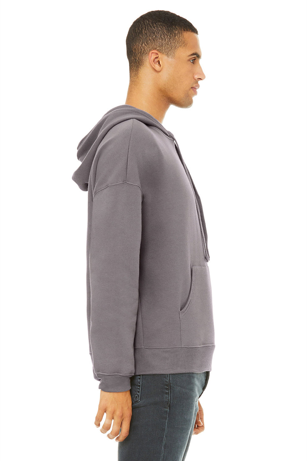 Bella + Canvas Mens Sponge Fleece Hooded Sweatshirt Hoodie - Storm Grey