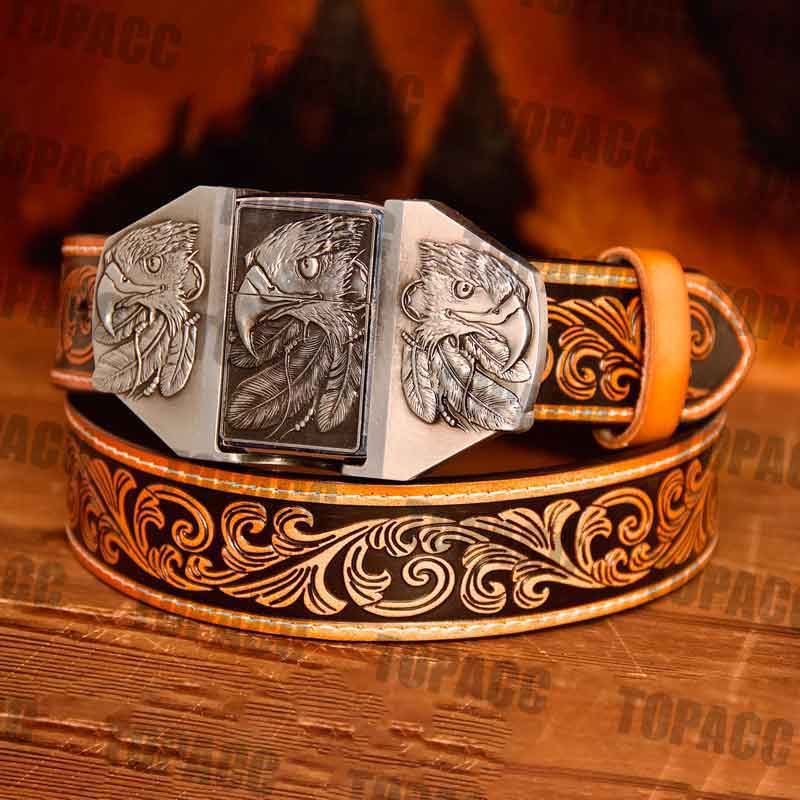 Eagle Glow Buckle - Brown Belt