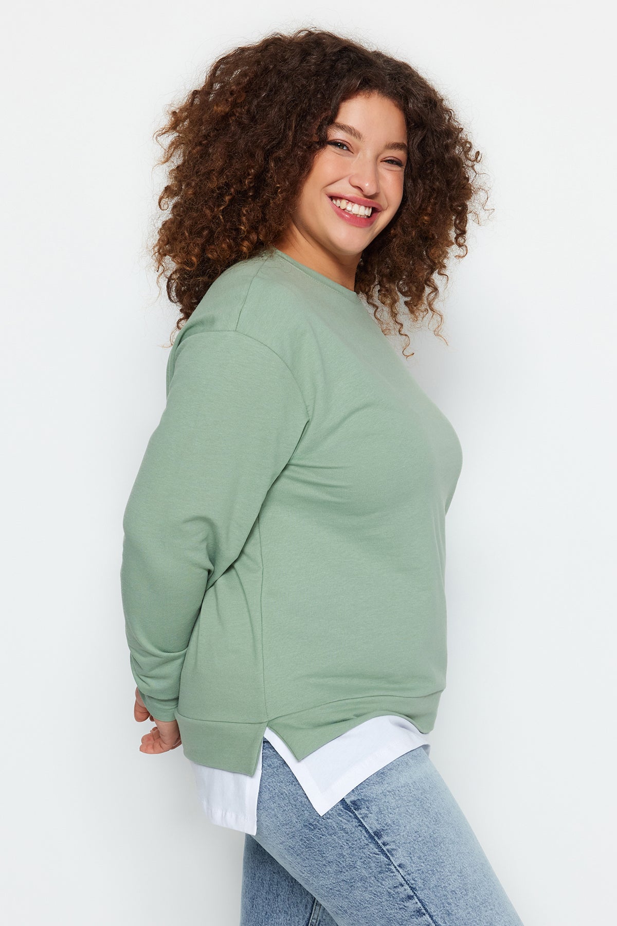 Trendyol Women's Oversize Plus Size Sweatshirt