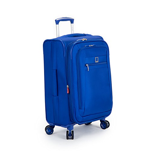 Delsey Luggage Helium Hyperlite Carry On Expandable Spinner Trolley (Blue)