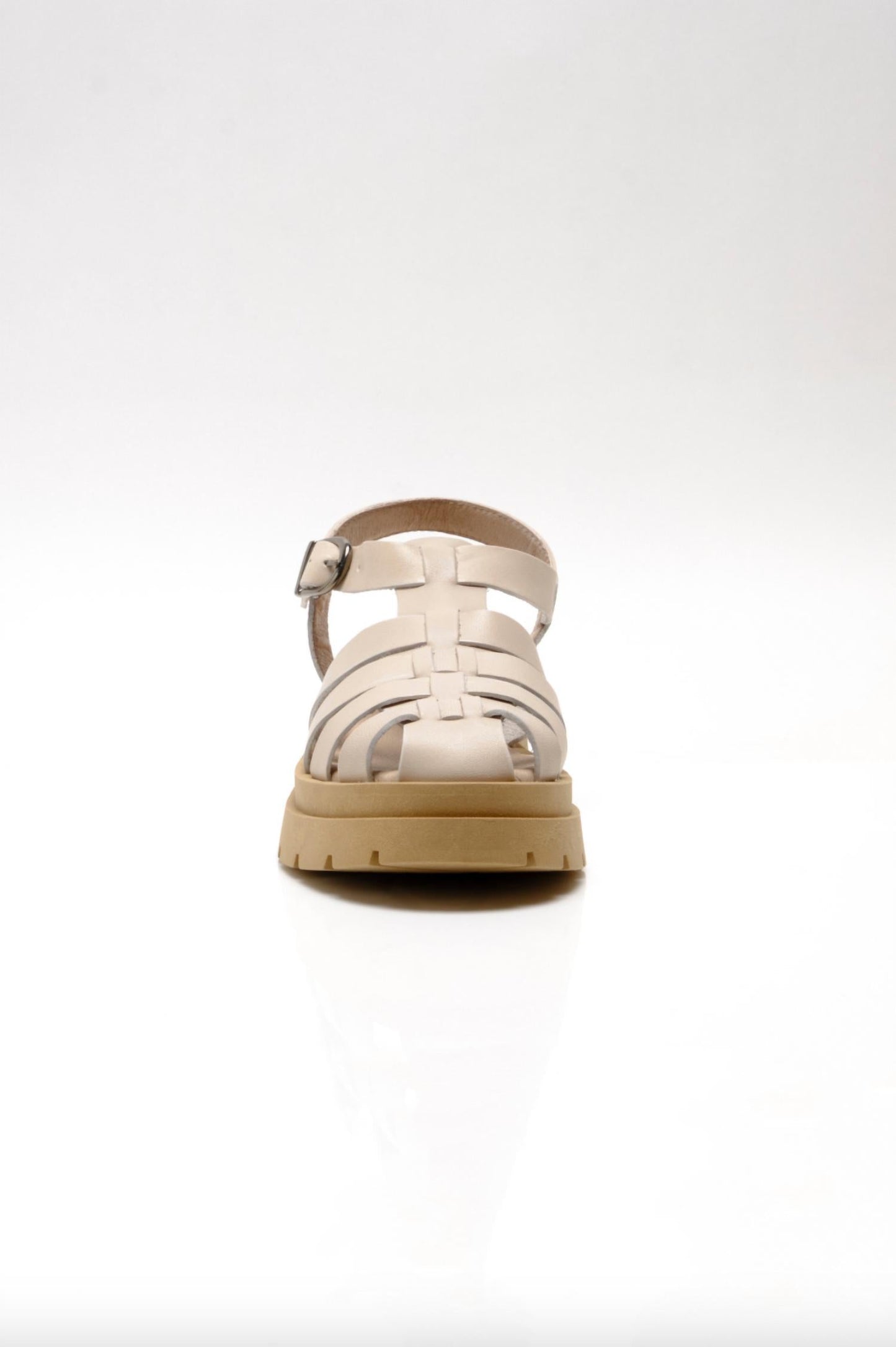 Delaney Fisherman Platform Sandal In Natural Sand