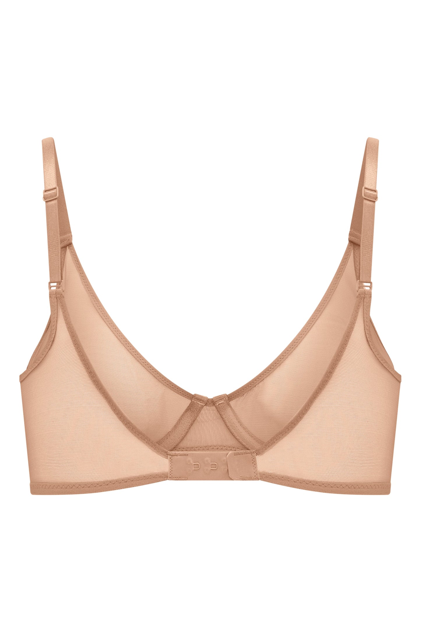 Soft Mesh Single Layer Underwired Bra in Warm Peach