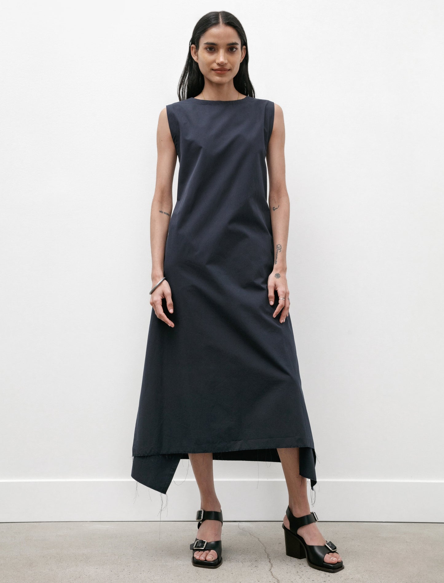 Wrap Dress Cotton Navy