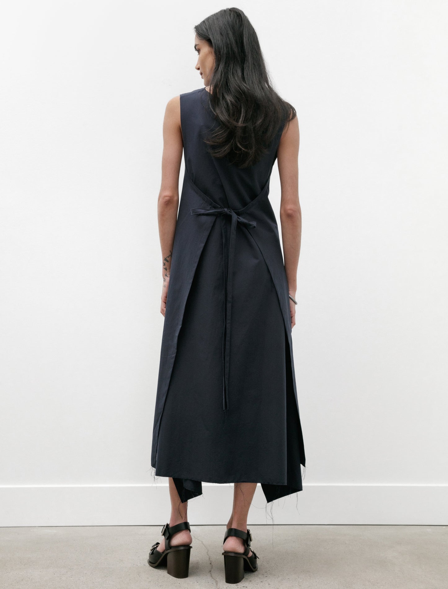 Wrap Dress Cotton Navy