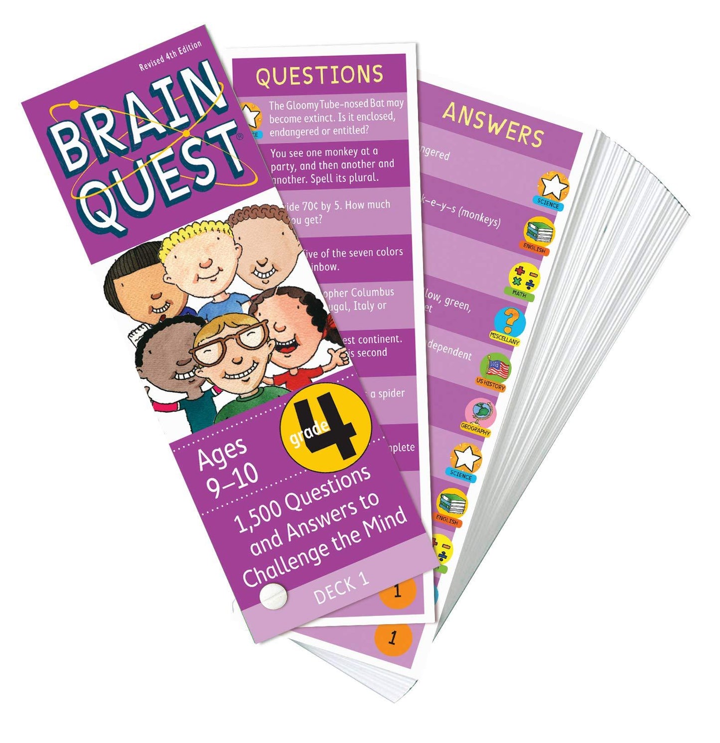 Brain Quest Ages 9-10 Grade 4 - 1,500 Questions and Answers to Challenge the Mind - revised 4th edition