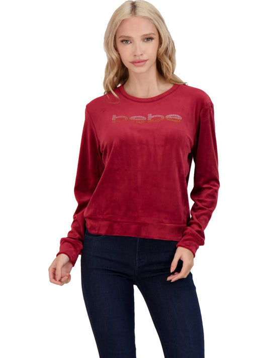 Womens Velour Comfy Sweatshirt