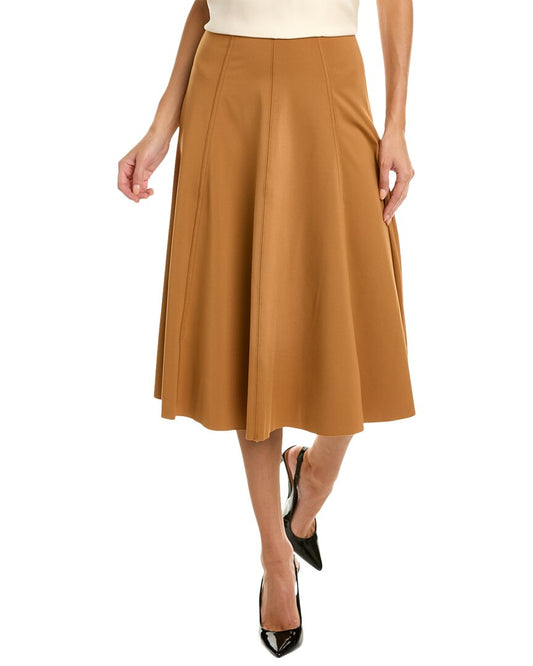 T Tahari Flared Ponte Skirt