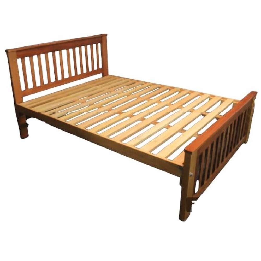 Diamex Queen Vertical Slat Bed Mahogany