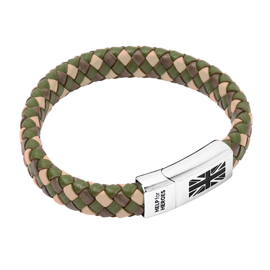 Camo Leather Chunky Bracelet