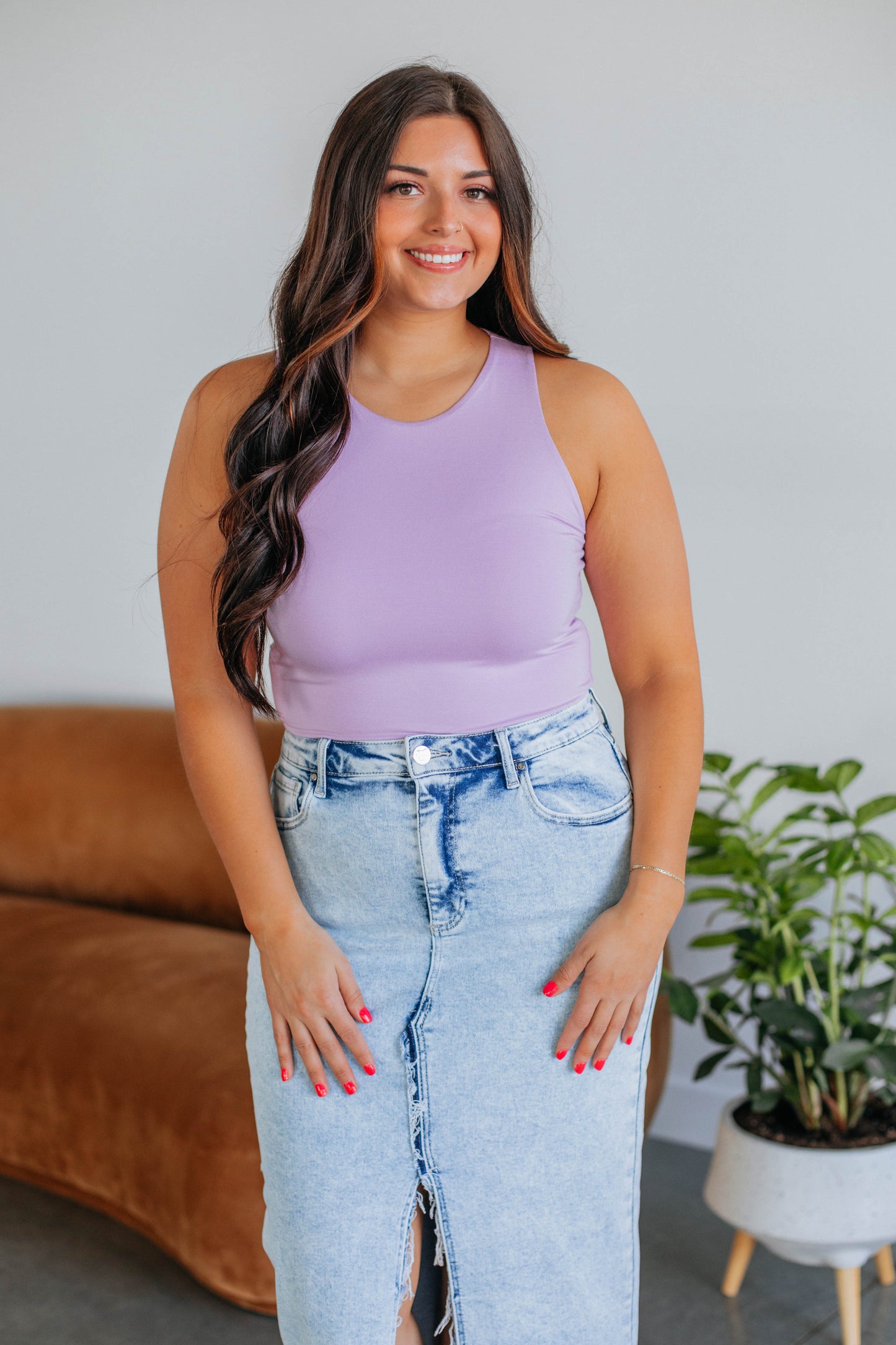 Demi Basic Tank - Lavender