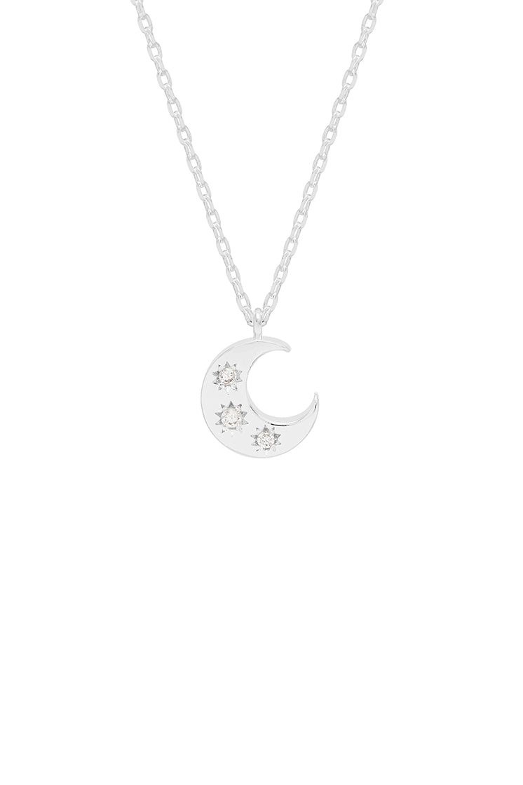 CZ Moon Pendant