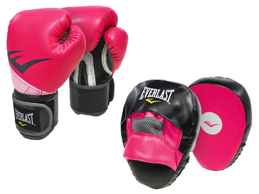 Everlast Advance Glove and Mitt Combo Pink 10OZ <BR> DWEQ140928