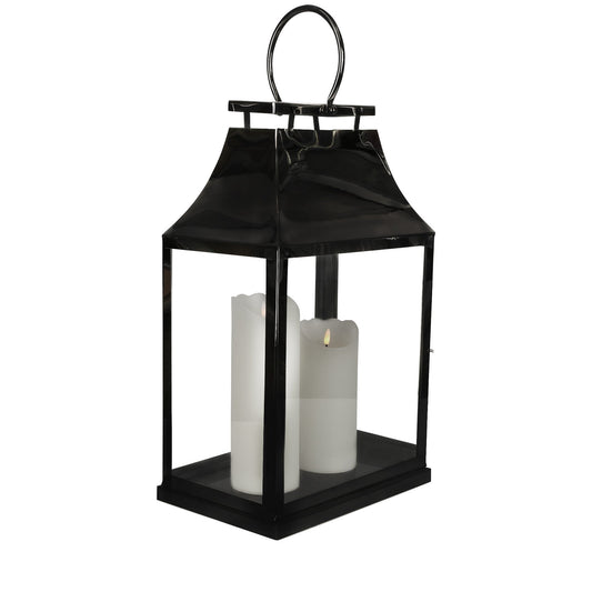 Tropea Black Hurricane Lantern Medium