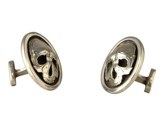 Richard Stump Silver Skull Cufflinks