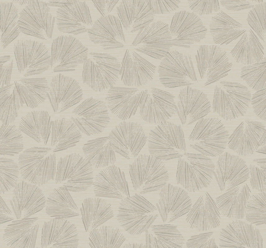 Sample Elora Leaf Wallpaper in Taupe