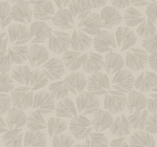 Sample Elora Leaf Wallpaper in Taupe