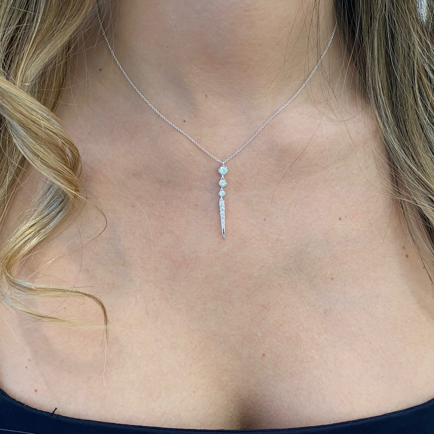 Diamond Trio Spike Pendant