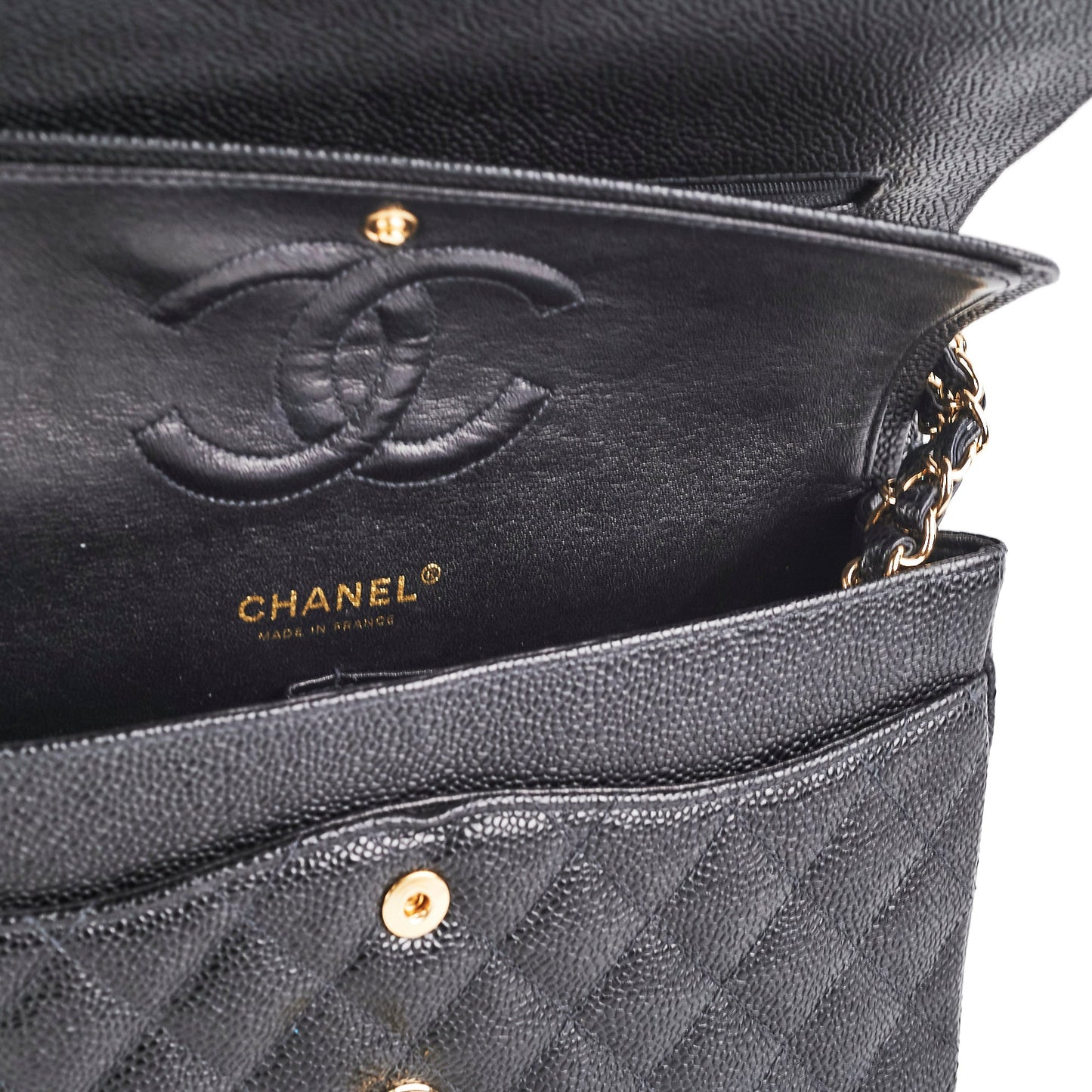 Chanel Medium/Large Classic Flap Caviar Black