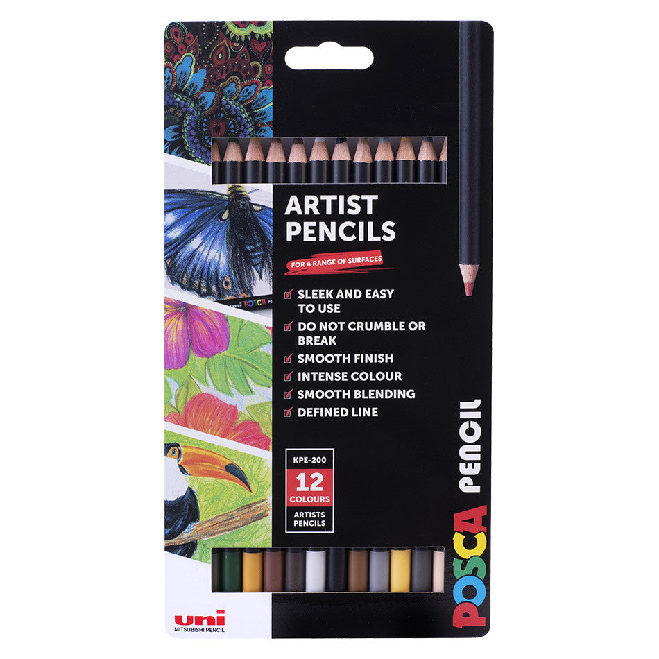 Uni POSCA Pencil Assorted Set of 12 Terra