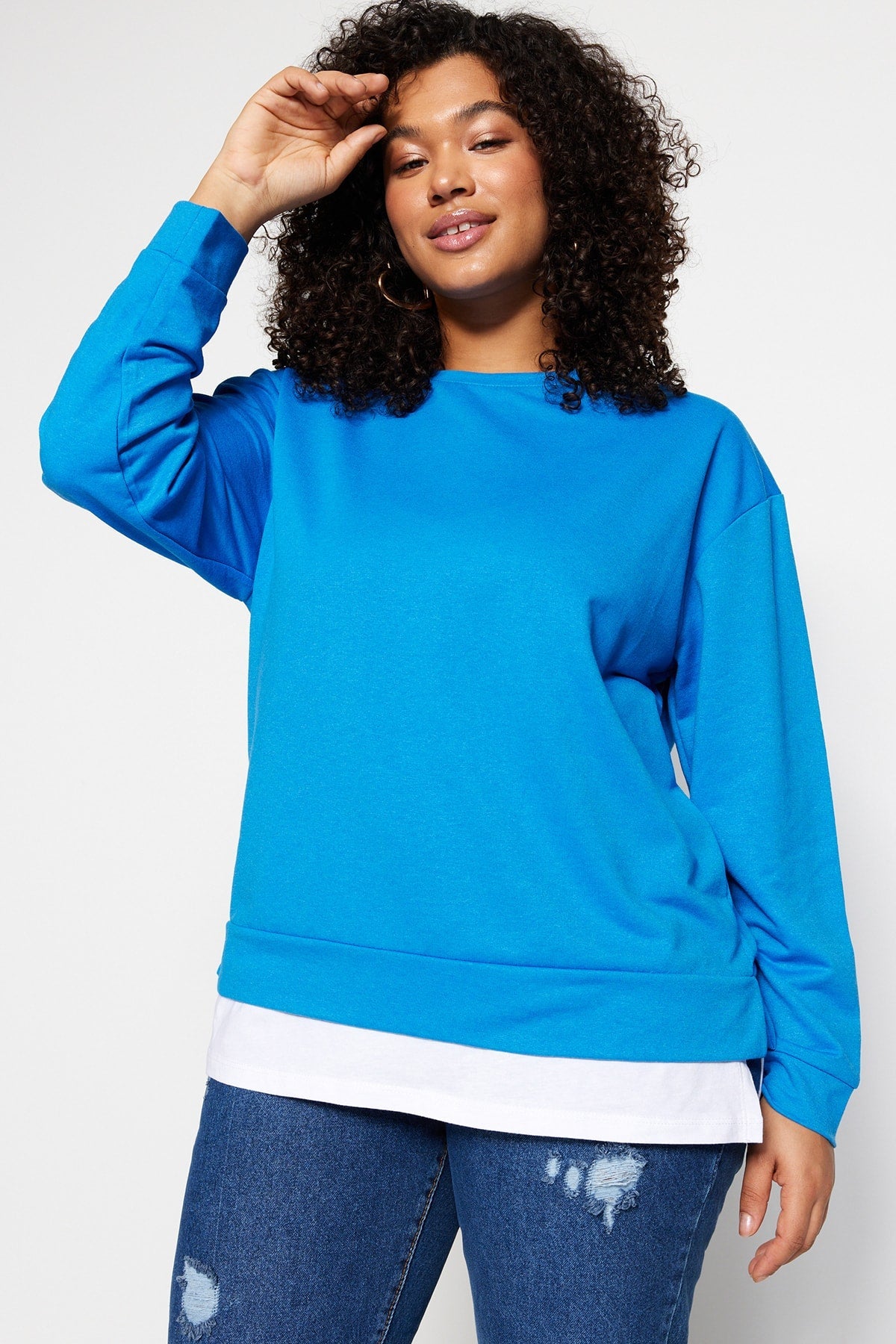 Trendyol Women's Oversize Plus Size Sweatshirt