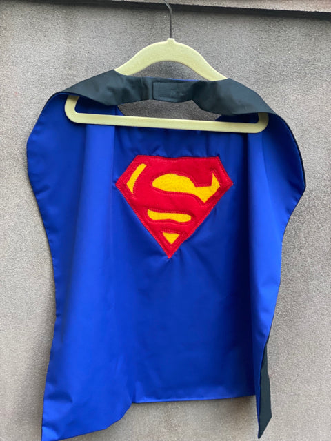 Blue Superhero Reversible Cape (Super/Bat)