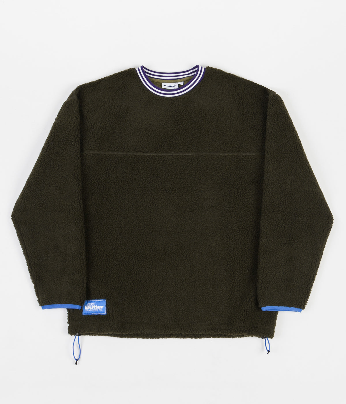 Butter Goods Sherpa Crewneck Sweatshirt - Deep Green