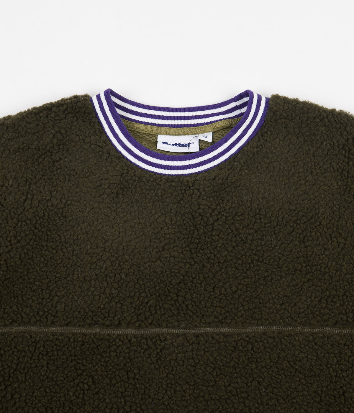 Butter Goods Sherpa Crewneck Sweatshirt - Deep Green