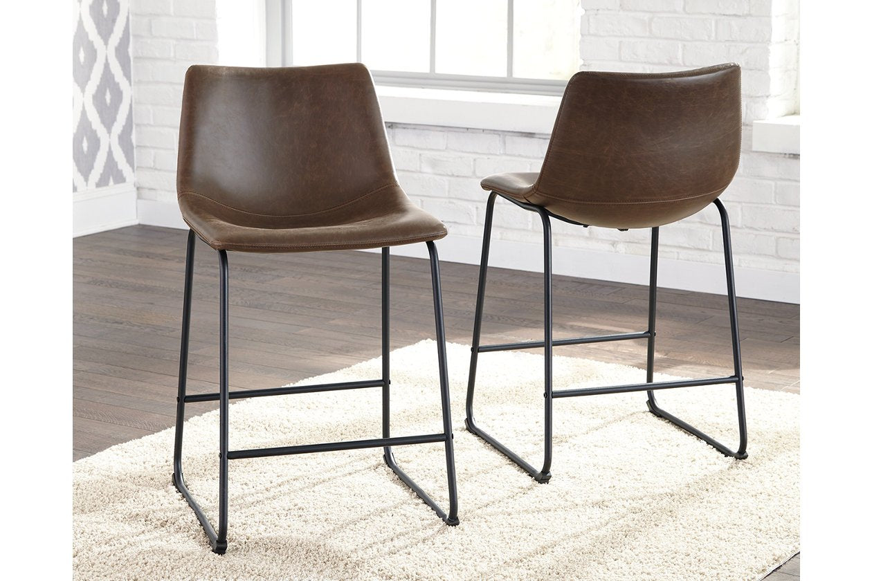 Centiar Brown Counter Height Bar Stool (Set of 2)