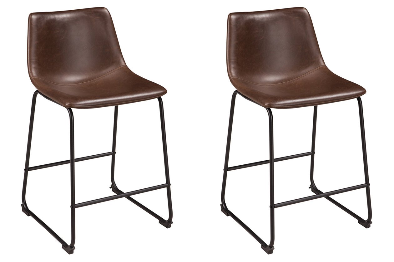 Centiar Brown Counter Height Bar Stool (Set of 2)