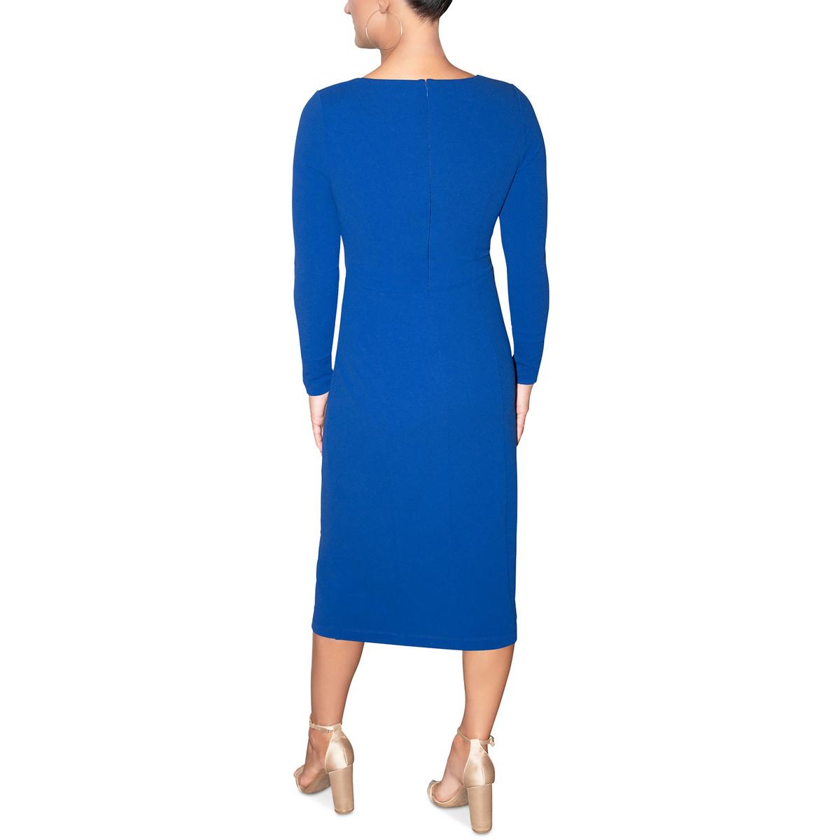 Womens Cut Out Knee Length Midi Dress