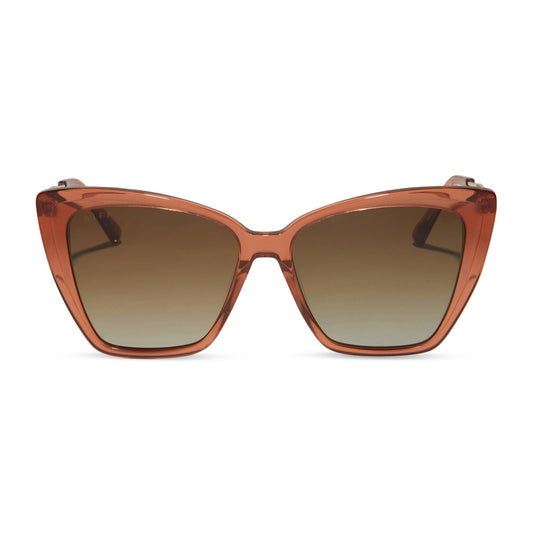 BECKY II - BROWN SUGAR + BRONZE GRADIENT POLARIZED SUNGLASSES