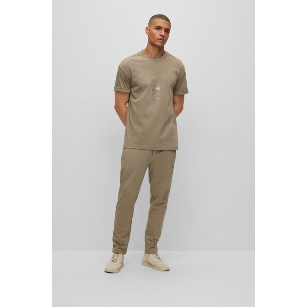 BOSS x AJBXNG organic-cotton tracksuit bottoms with collaborative branding