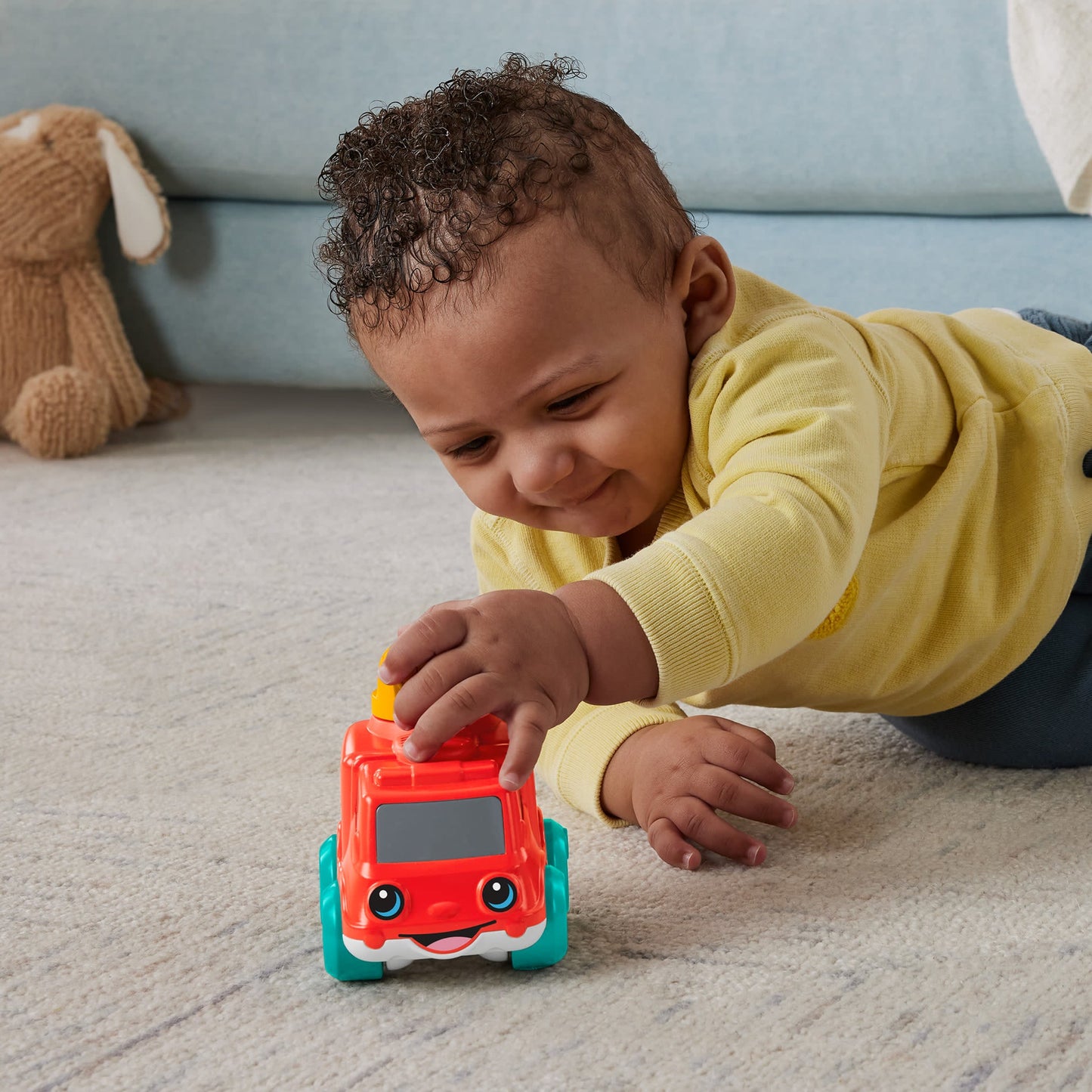 Fisher-Price  Camion de Pompiers Sonore, Jouet à Pousser Pour Bébés